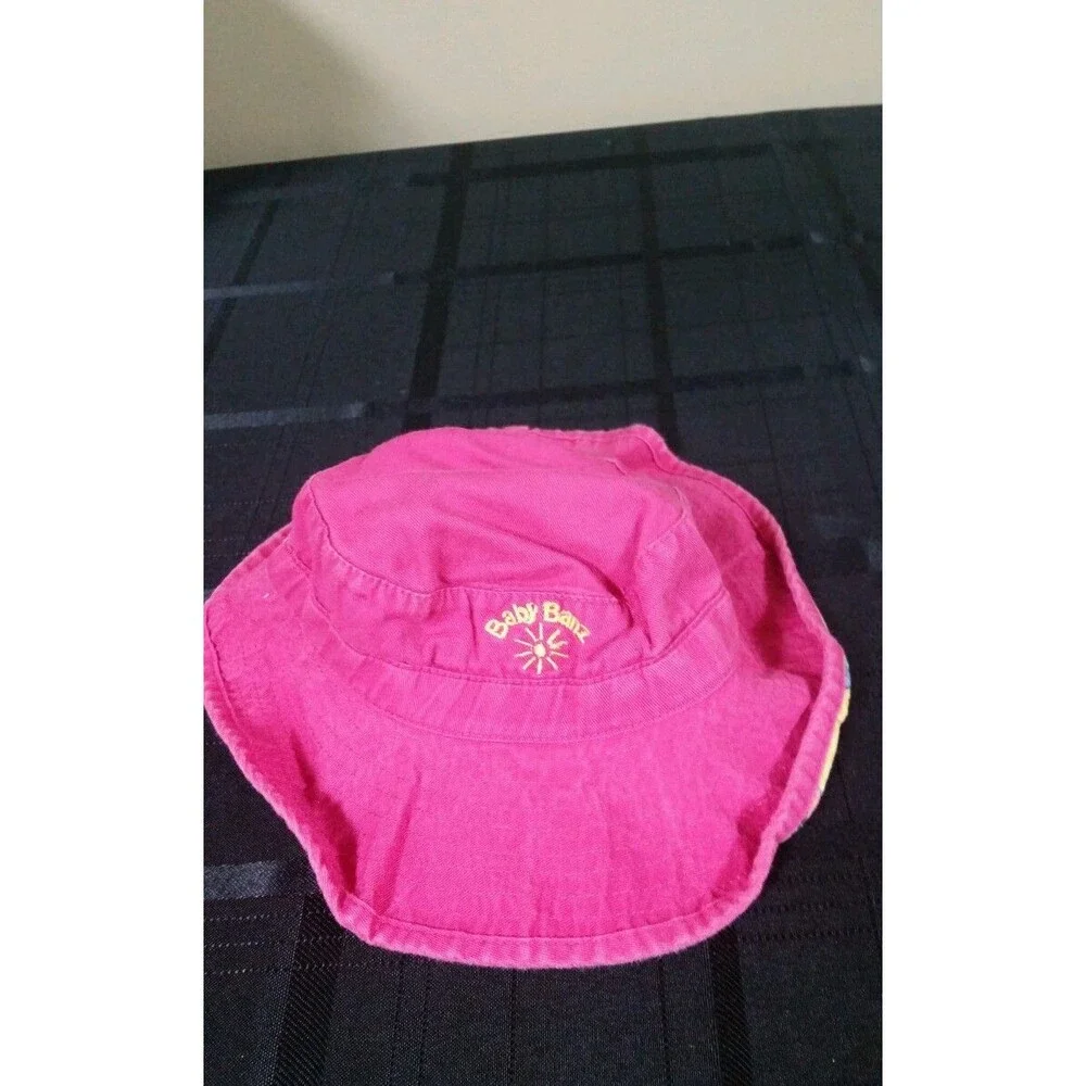 Girl's Baby Banz dark pink animals 12-24 months floppy hat